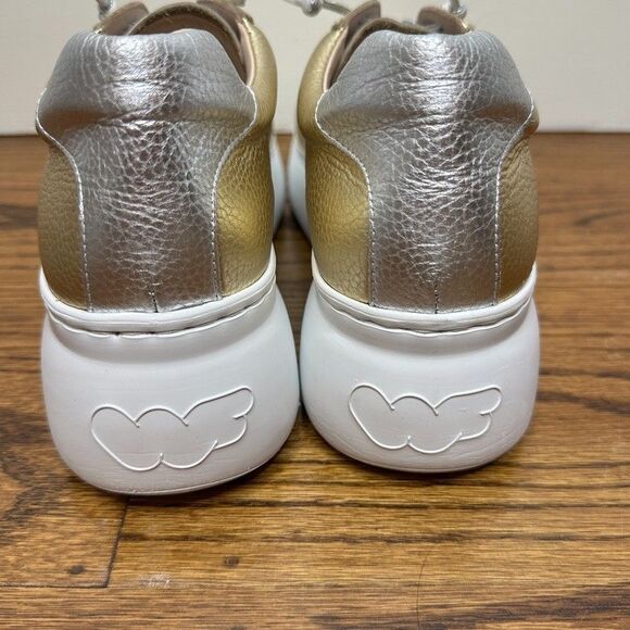 Wonders Zurich Gold A-2650 Leather Women's Platform Sneakers Size 41 US 10 - Picture 4 of 11